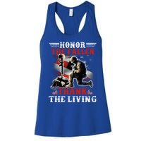 Honor The Fallen Veteran Themed Military Support Cool Gift Women's Racerback Tank