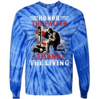 Honor The Fallen Veteran Themed Military Support Cool Gift Tie-Dye Long Sleeve Shirt