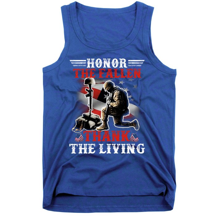 Honor The Fallen Veteran Themed Military Support Cool Gift Tank Top