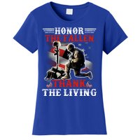 Honor The Fallen Veteran Themed Military Support Cool Gift Women's T-Shirt