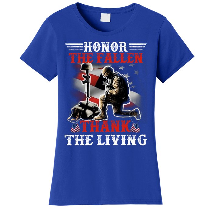 Honor The Fallen Veteran Themed Military Support Cool Gift Women's T-Shirt