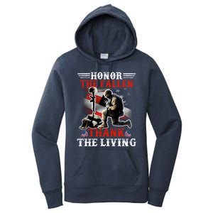 Honor The Fallen Veteran Themed Military Support Cool Gift Women's Pullover Hoodie