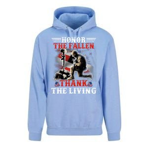 Honor The Fallen Veteran Themed Military Support Cool Gift Unisex Surf Hoodie