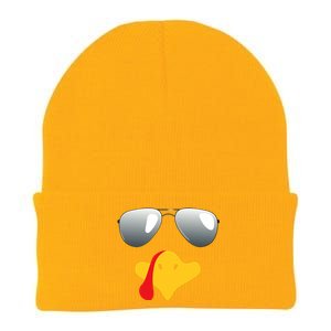 Happy Thanksgiving Funny Turky Sunglasses Knit Cap Winter Beanie