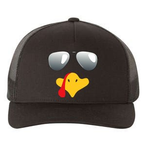 Happy Thanksgiving Funny Turky Sunglasses Yupoong Adult 5-Panel Trucker Hat