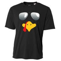 Happy Thanksgiving Funny Turky Sunglasses Cooling Performance Crew T-Shirt