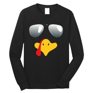 Happy Thanksgiving Funny Turky Sunglasses Long Sleeve Shirt