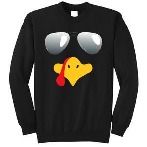 Happy Thanksgiving Funny Turky Sunglasses Sweatshirt