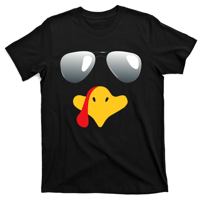 Happy Thanksgiving Funny Turky Sunglasses T-Shirt