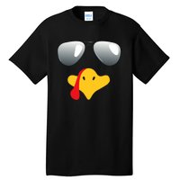 Happy Thanksgiving Funny Turky Sunglasses Tall T-Shirt