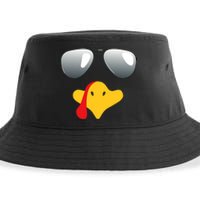 Happy Thanksgiving Funny Turky Sunglasses Sustainable Bucket Hat