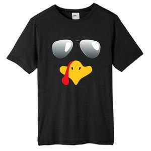 Happy Thanksgiving Funny Turky Sunglasses Tall Fusion ChromaSoft Performance T-Shirt