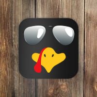 Happy Thanksgiving Funny Turky Sunglasses Coaster