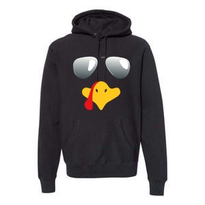 Happy Thanksgiving Funny Turky Sunglasses Premium Hoodie