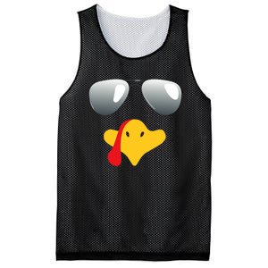 Happy Thanksgiving Funny Turky Sunglasses Mesh Reversible Basketball Jersey Tank