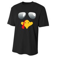 Happy Thanksgiving Funny Turky Sunglasses Performance Sprint T-Shirt