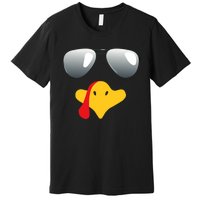 Happy Thanksgiving Funny Turky Sunglasses Premium T-Shirt