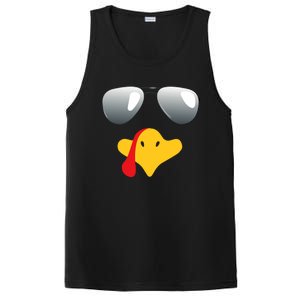 Happy Thanksgiving Funny Turky Sunglasses PosiCharge Competitor Tank