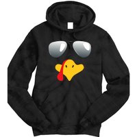 Happy Thanksgiving Funny Turky Sunglasses Tie Dye Hoodie