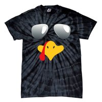 Happy Thanksgiving Funny Turky Sunglasses Tie-Dye T-Shirt