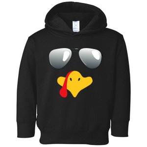 Happy Thanksgiving Funny Turky Sunglasses Toddler Hoodie