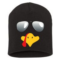 Happy Thanksgiving Funny Turky Sunglasses Short Acrylic Beanie