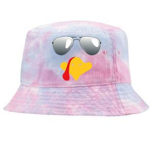 Happy Thanksgiving Funny Turky Sunglasses Tie-Dyed Bucket Hat