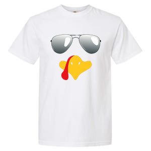 Happy Thanksgiving Funny Turky Sunglasses Garment-Dyed Heavyweight T-Shirt