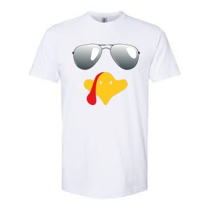 Happy Thanksgiving Funny Turky Sunglasses Softstyle CVC T-Shirt