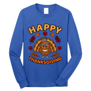 Happy Thanksgiving Funny Turkey Family Graphic Cool Gift Long Sleeve Shirt