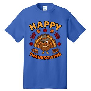 Happy Thanksgiving Funny Turkey Family Graphic Cool Gift Tall T-Shirt