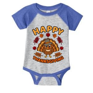 Happy Thanksgiving Funny Turkey Family Graphic Cool Gift Infant Baby Jersey Bodysuit