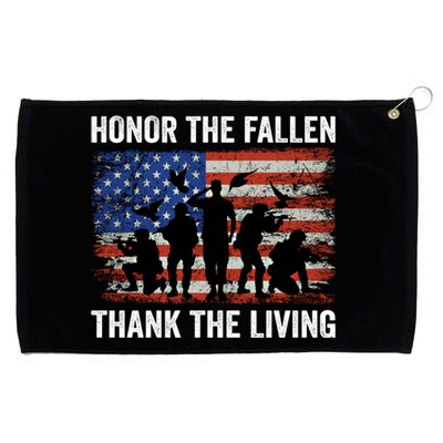 Honor The Fallen Thank The Living Soldiers Memorial Day Meaningful Gift Grommeted Golf Towel