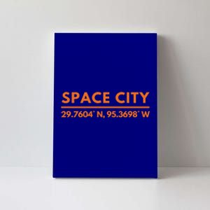 Houston Tx Fans Latitude And Longitude Space City Gift Canvas