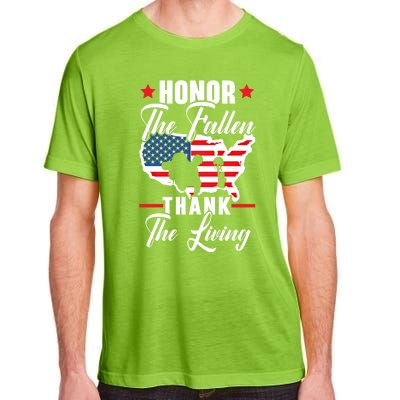 Honor The Fallen Thank The Living Usa American Memorial Day Great Gift Adult ChromaSoft Performance T-Shirt