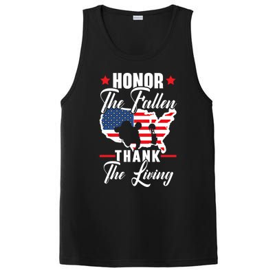 Honor The Fallen Thank The Living Usa American Memorial Day Great Gift PosiCharge Competitor Tank