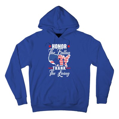 Honor The Fallen Thank The Living Usa American Memorial Day Great Gift Hoodie