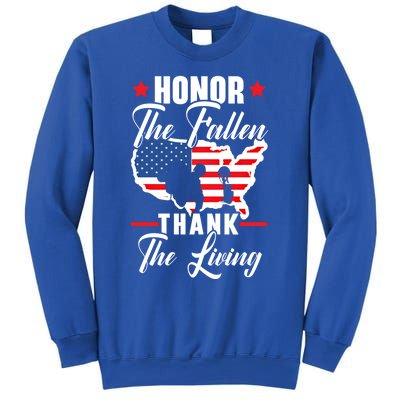 Honor The Fallen Thank The Living Usa American Memorial Day Great Gift Sweatshirt