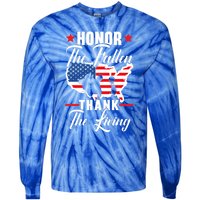 Honor The Fallen Thank The Living Usa American Memorial Day Great Gift Tie-Dye Long Sleeve Shirt