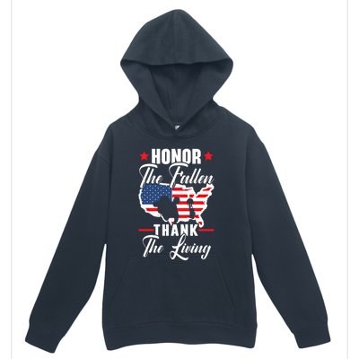 Honor The Fallen Thank The Living Usa American Memorial Day Great Gift Urban Pullover Hoodie