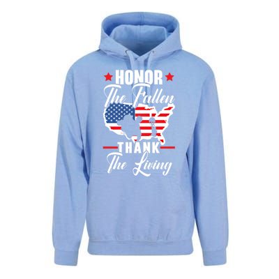 Honor The Fallen Thank The Living Usa American Memorial Day Great Gift Unisex Surf Hoodie