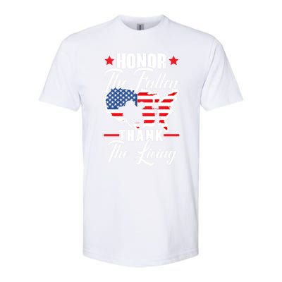 Honor The Fallen Thank The Living Usa American Memorial Day Great Gift Softstyle CVC T-Shirt