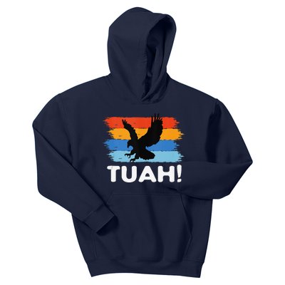 Hawk Tush Funny Parody Meme Vintage Retro Eagle Design Kids Hoodie