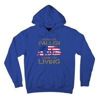 Honor The Fallen Thank The Living Memorial Day Veteran Funny Gift Hoodie