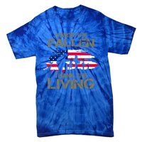 Honor The Fallen Thank The Living Memorial Day Veteran Funny Gift Tie-Dye T-Shirt