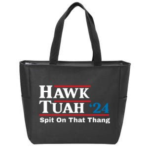 Hawk Tuah Funny Saying Zip Tote Bag