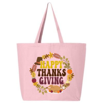 Happy Thanksgiving Fall Holiday 25L Jumbo Tote