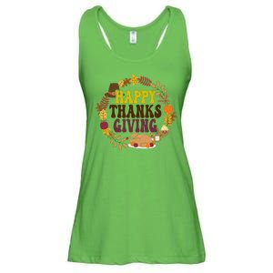 Happy Thanksgiving Fall Holiday Ladies Essential Flowy Tank