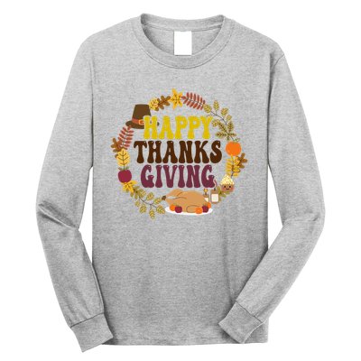 Happy Thanksgiving Fall Holiday Long Sleeve Shirt