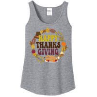 Happy Thanksgiving Fall Holiday Ladies Essential Tank